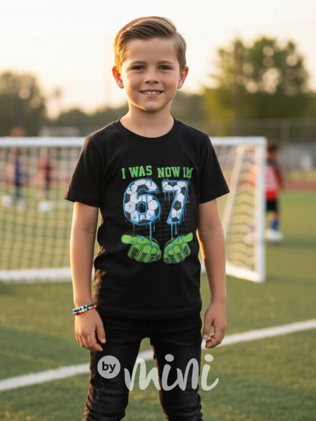 Six Seven triko football černé