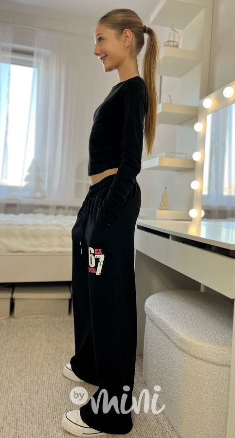 Lounge Six Seven volné tepláky černé