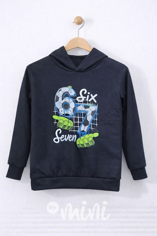 Six Seven mikina football černá