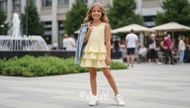 Šaty s vrstvenou sukní sunshine