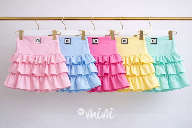 Vrstvená sukně PINK