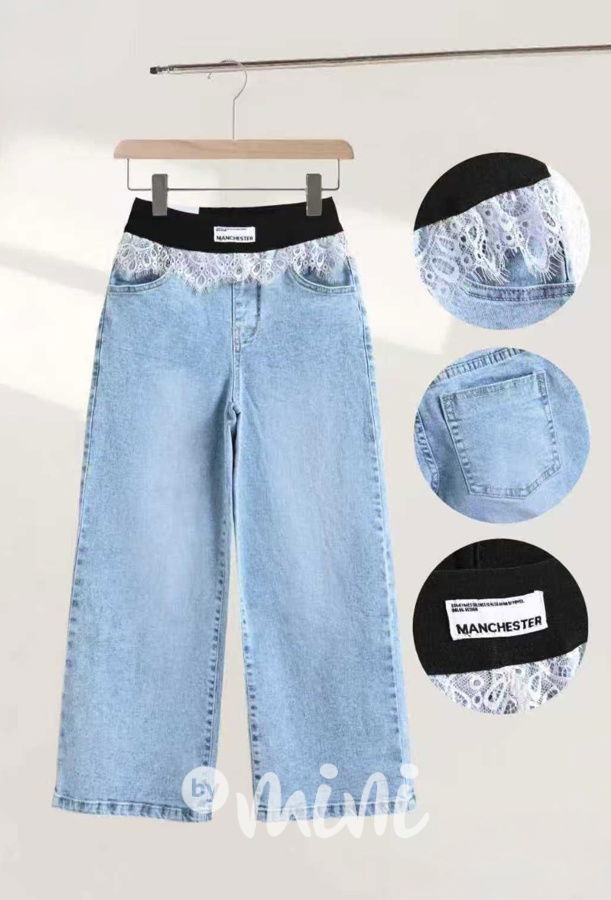 Široké džíny s krajkou