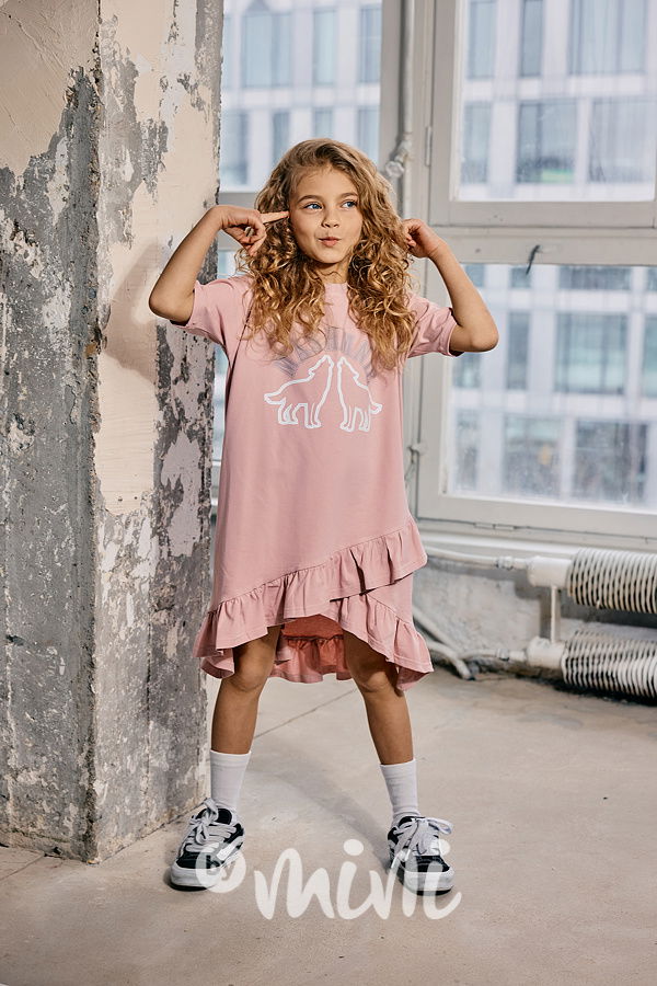 Mash Mnie asymetrické šaty pink