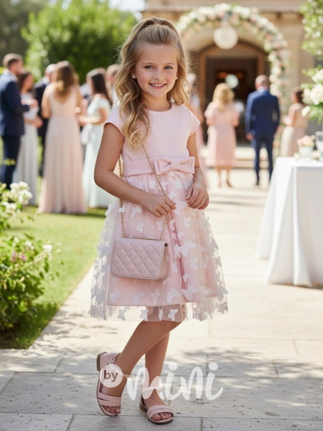 Motýlkové šaty růžové