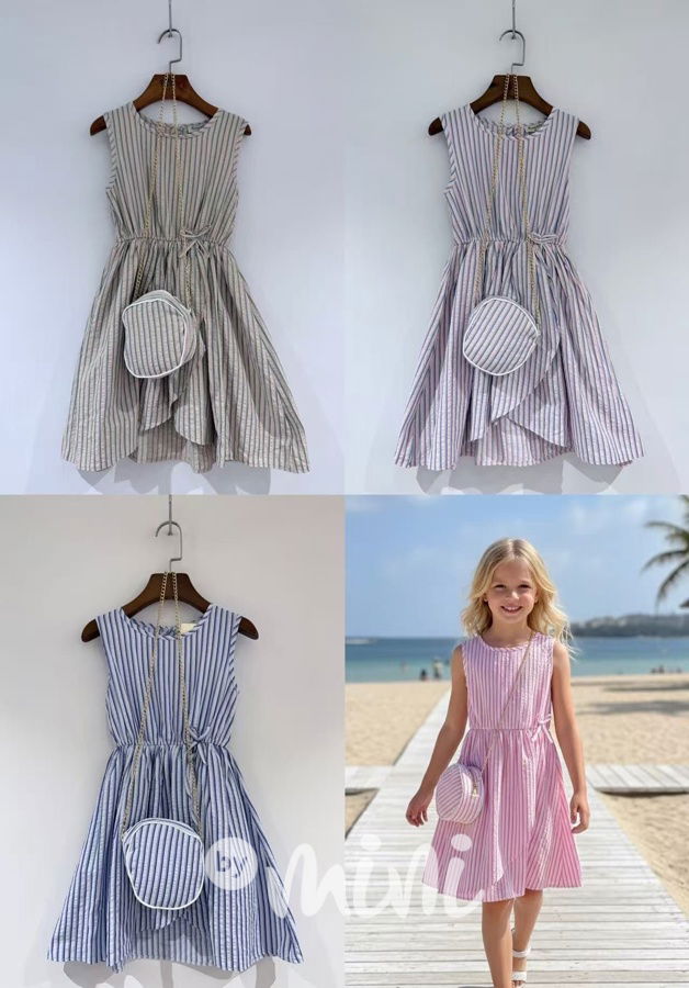 Marina šaty s kabelkou pink