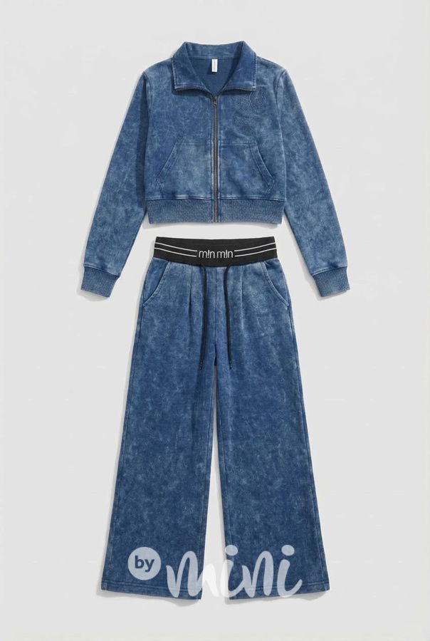 Soft cotton denim teenage souprava