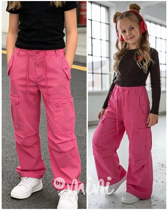 Pink jeans cargo baggy