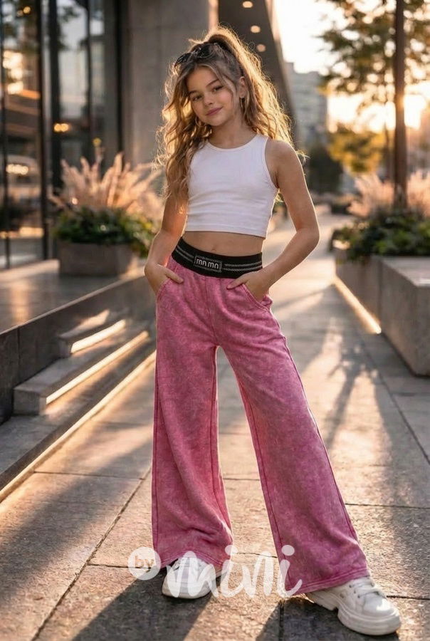 Acid wash pink lounge tepláky