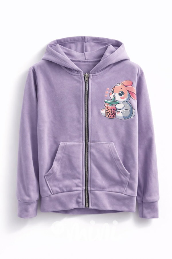 Soft velur mikina bunny