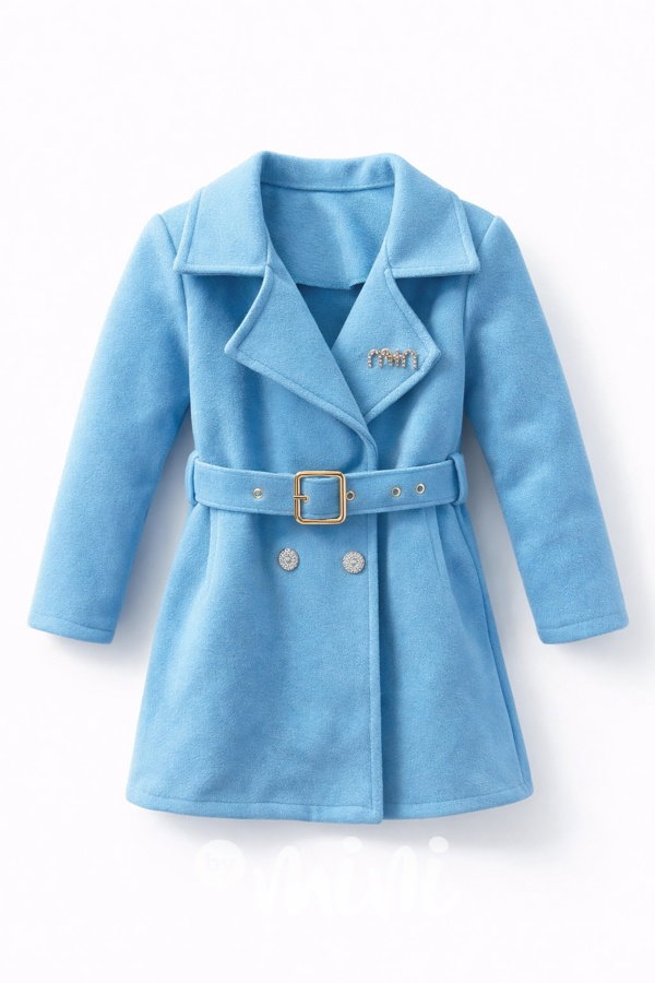 Flaušový kabátek MIA sky blue