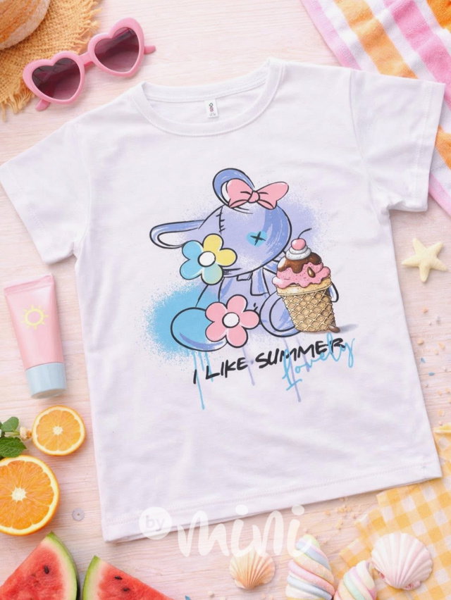 I like summer triko bílé