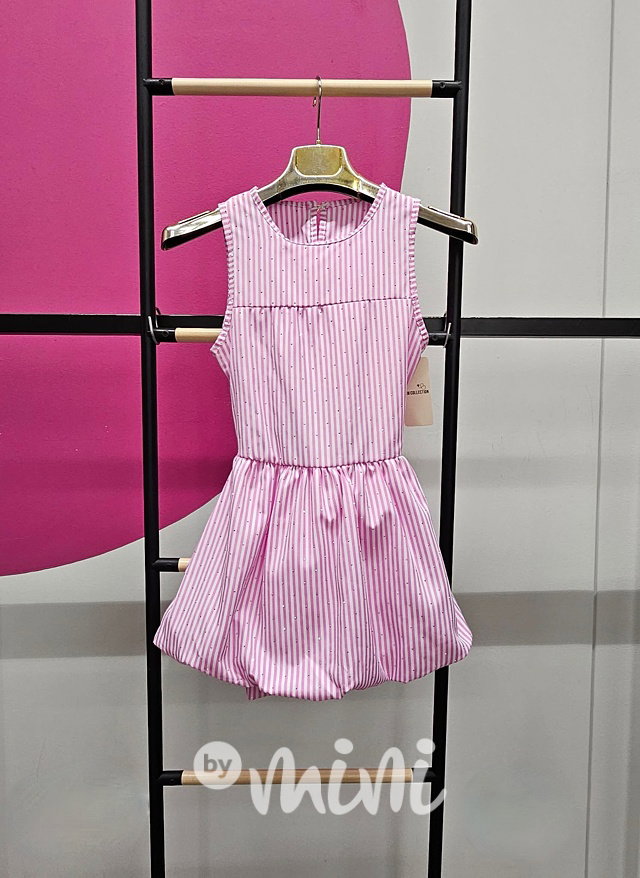 Marina letní šaty poseté kamínky pink