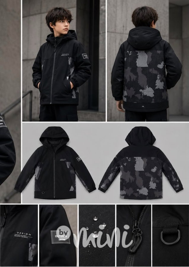 Podzimní přechodová bunda DESIGN černá