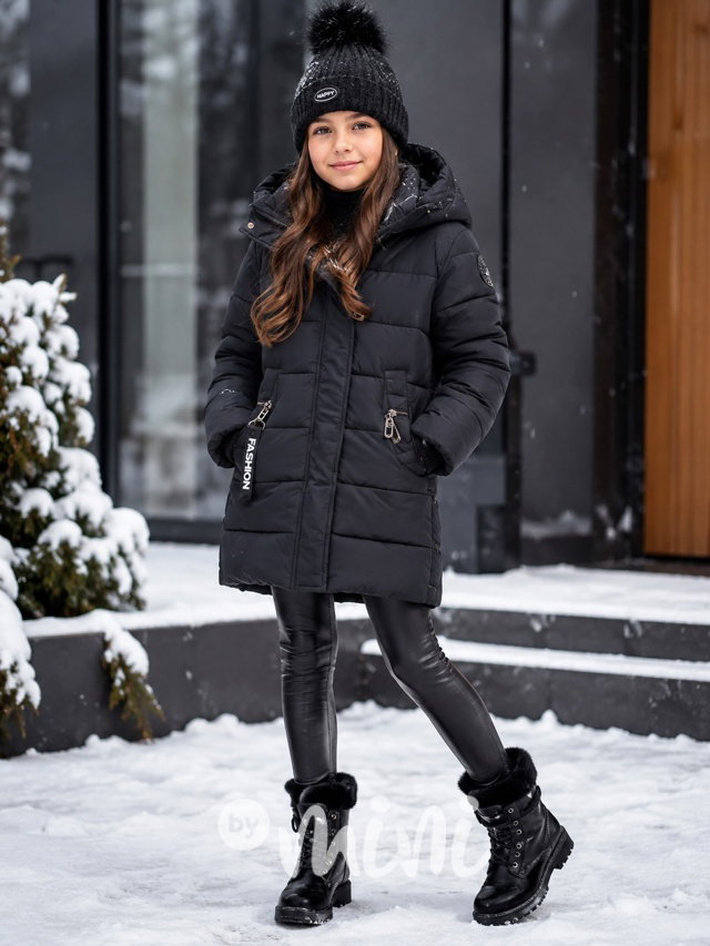 Zimní kabát Fashion černý
