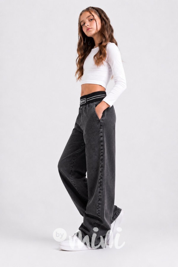 MIA STREET soft denim široké kalhoty