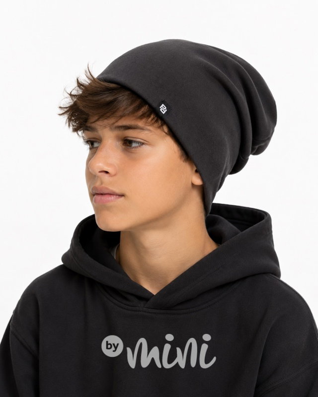 Dvojitá stretch beanie černá