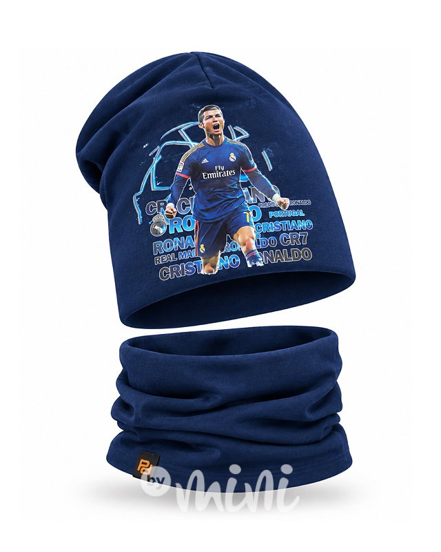 Čepice s nákrčníkem Ronaldo petrol