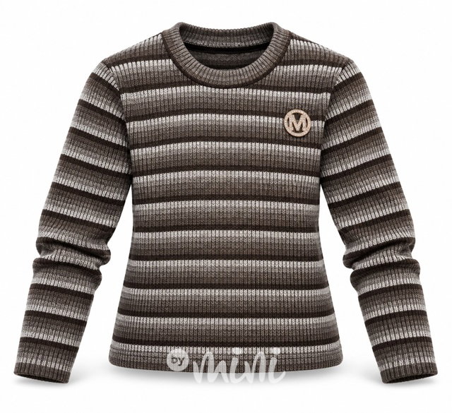 Svetříková teplá blůzka choco stripe