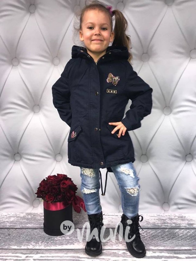 Marine blue jarní parka