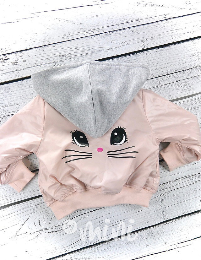 Přechodová bunda králíček pink
