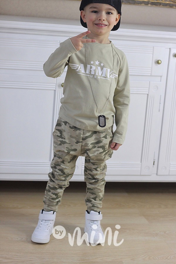 Sand army baggy tepláčky