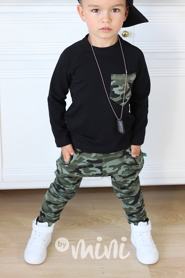 Green army baggy tepláčky