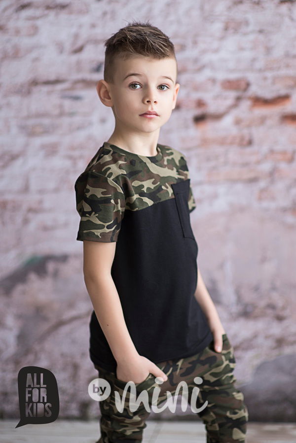Black/Army triko