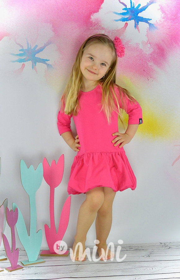 Basic dress dark pink