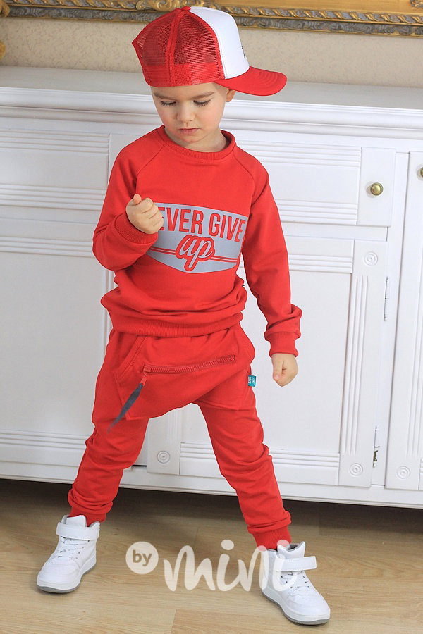 Red zipové baggy tepláčky