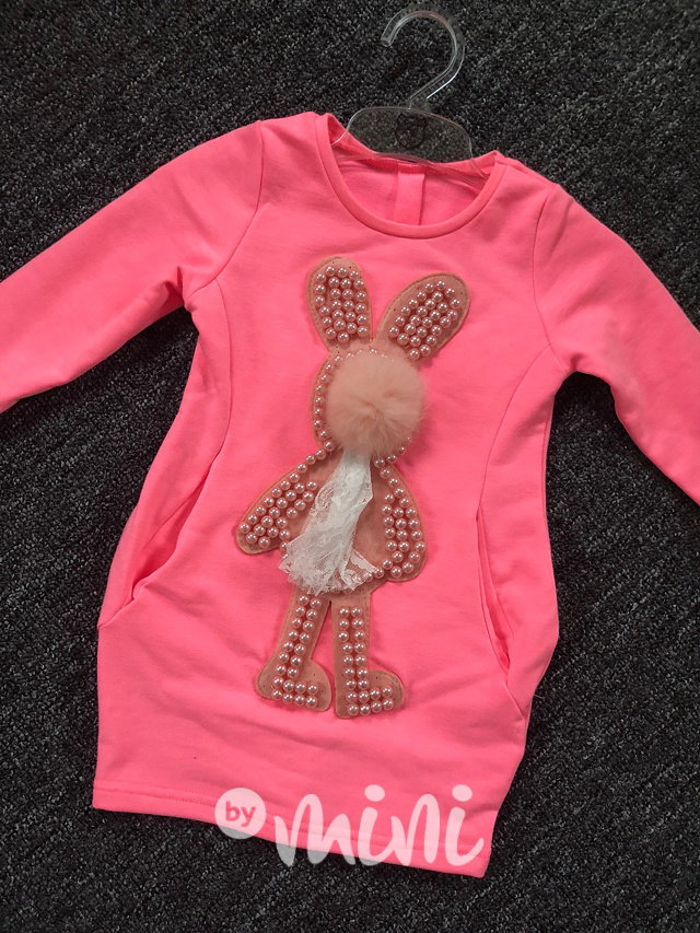 Neon pink tunika bunny