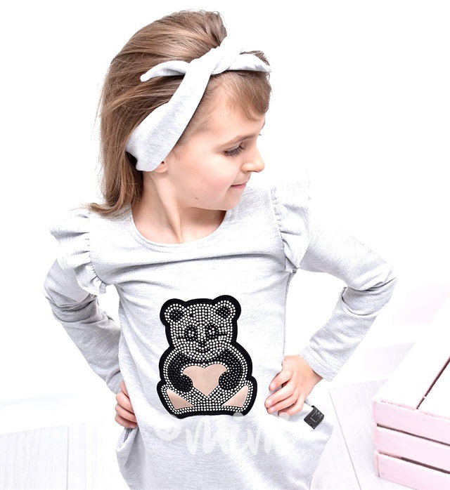 Bear grey tunika s volánky