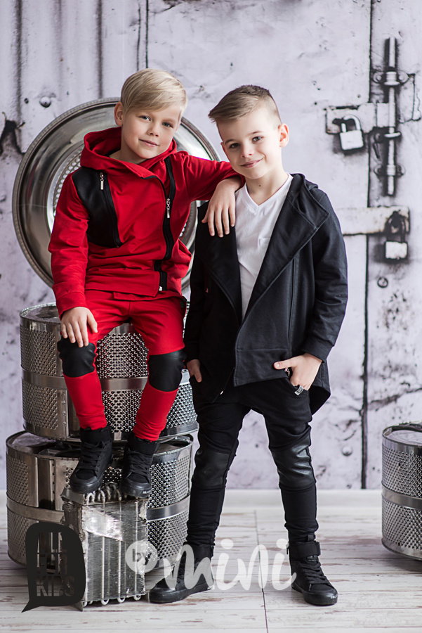 Černé leather tepláčky