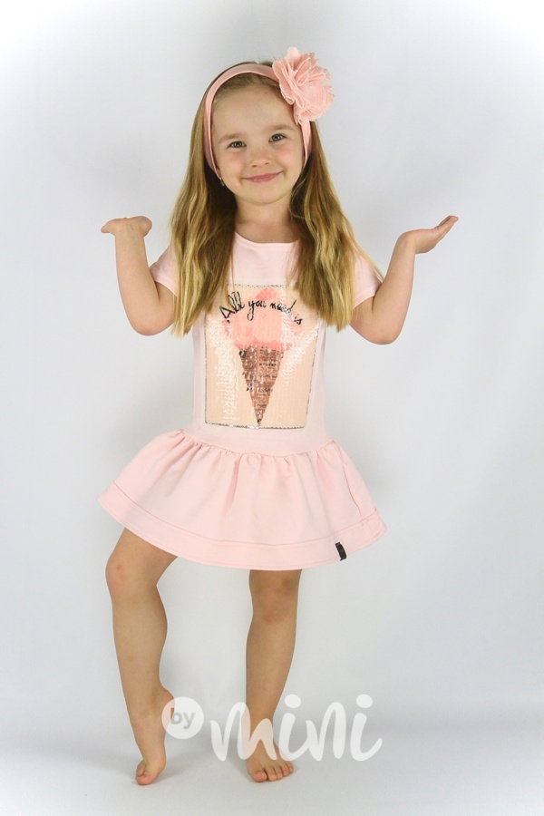 Ice cream summer dress pink