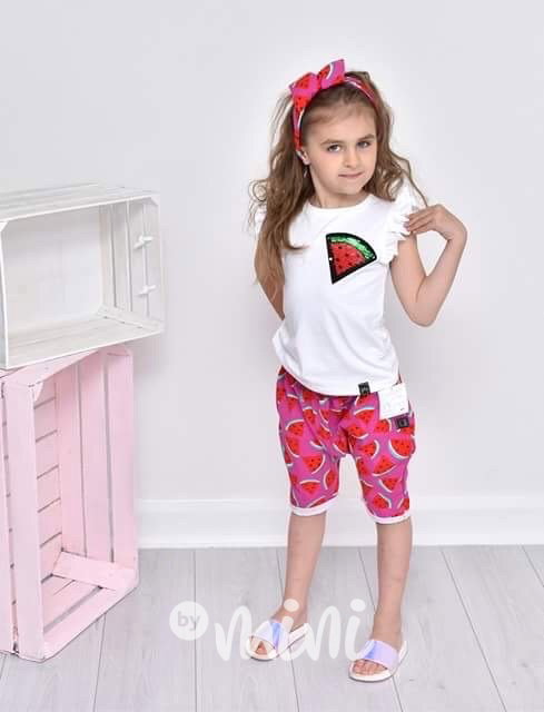 3ks Pink Watermelon summer komplet - flitry