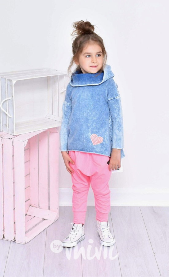 Atypická jeans mikina