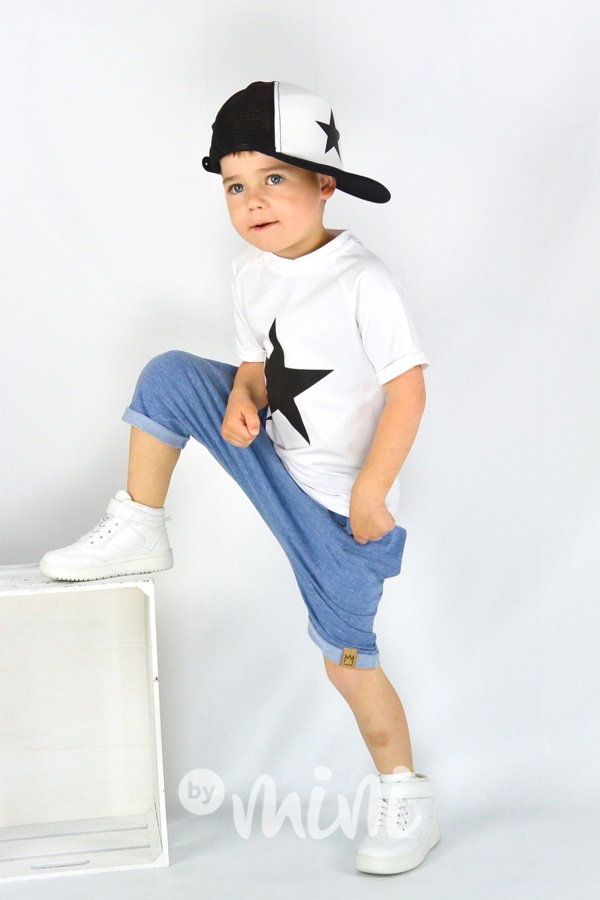 Melange baggy shorts