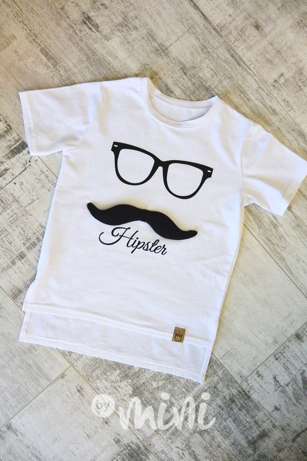 Hipster white triko