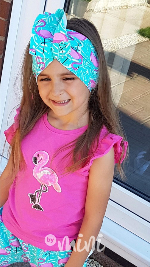 3ks Flamingo summer komplet pink
