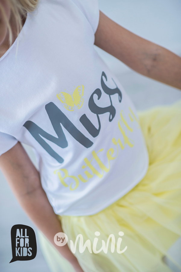Miss Butterfly triko yellow/grey