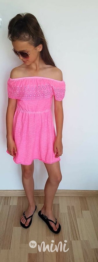 Pink neon summer dress