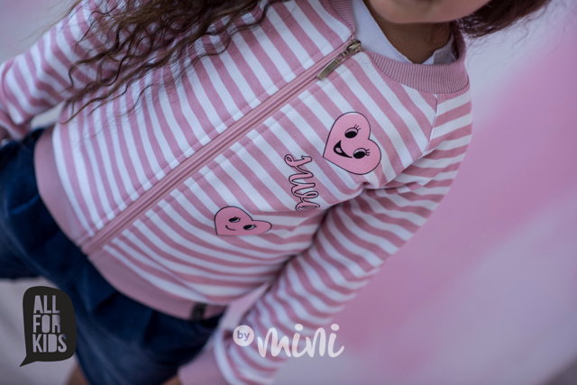 Sweet pruhovaná mikina pink