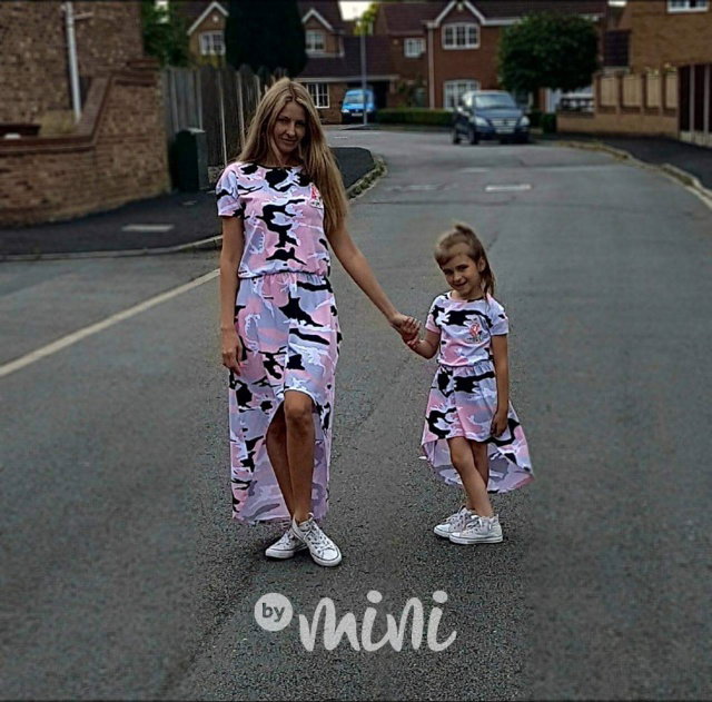 Maxi dress PINK army