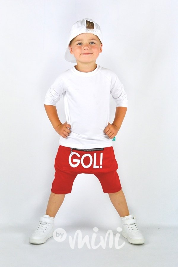 GOL! červené baggy shorts