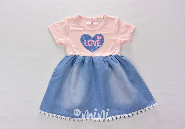 Love jeans dress pink