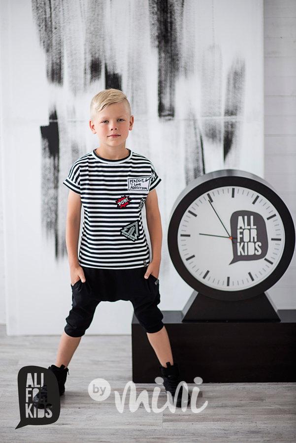 Chlapecké kraťasy YES black baggy shorts