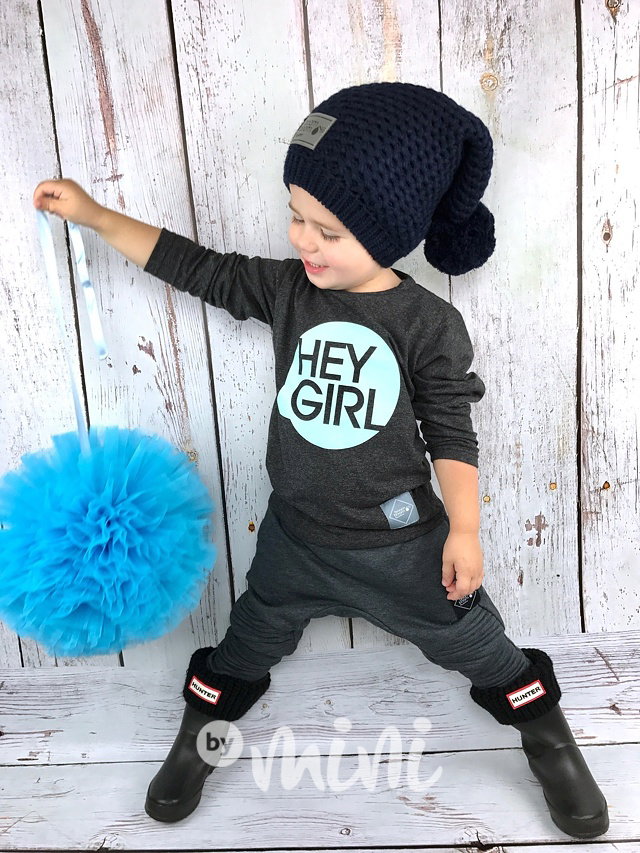 HEY GIRL triko grey