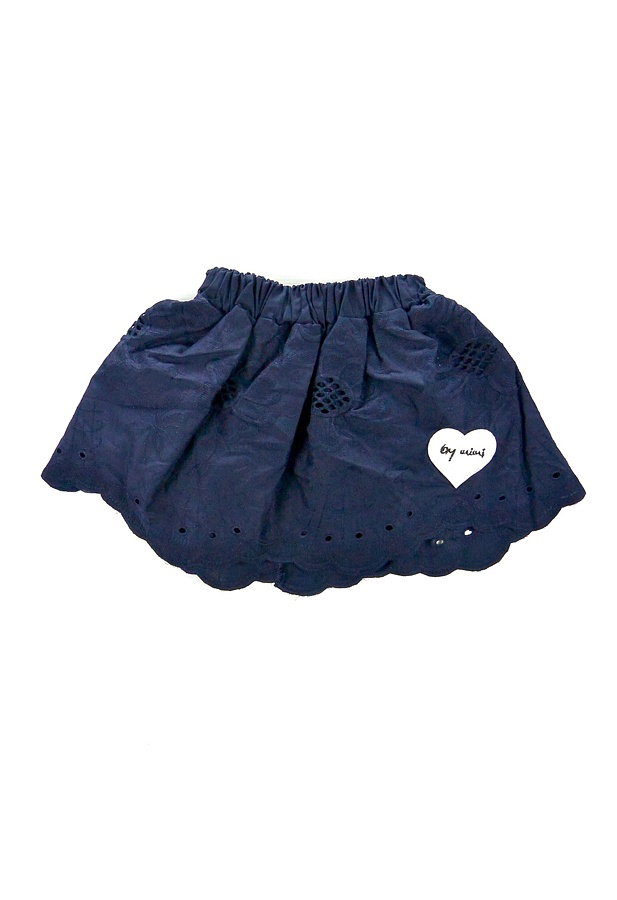 Navy blue krajková sukně