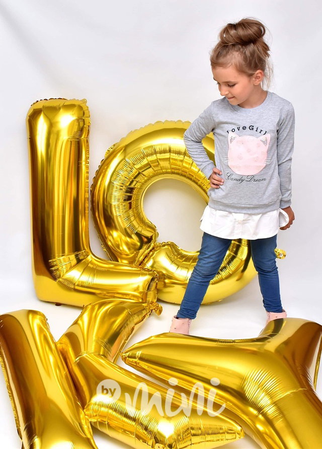 Dívčí set -  mikčokošile + jeans legíny GREY