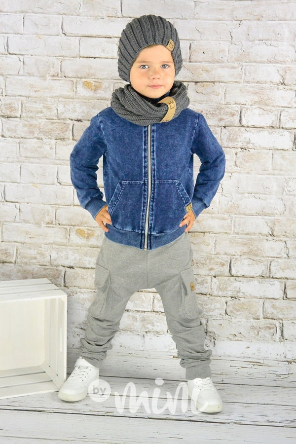 Tmavá jeans mikina