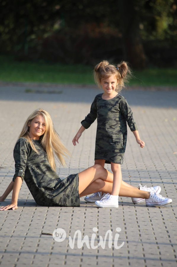 Army šaty set matka dcera